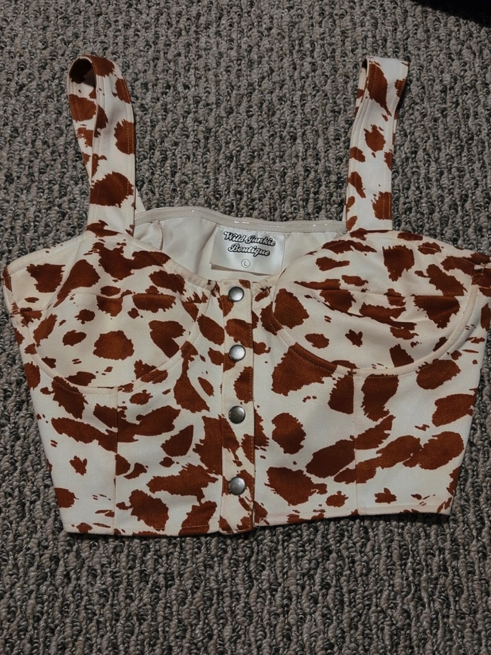 Wild Fable Boutique Cowprint Top